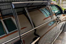 Toyota Highlander 2008–2013 Okenní ofuky s chromovanou lištou (4 ks, Niken) fotografie 7