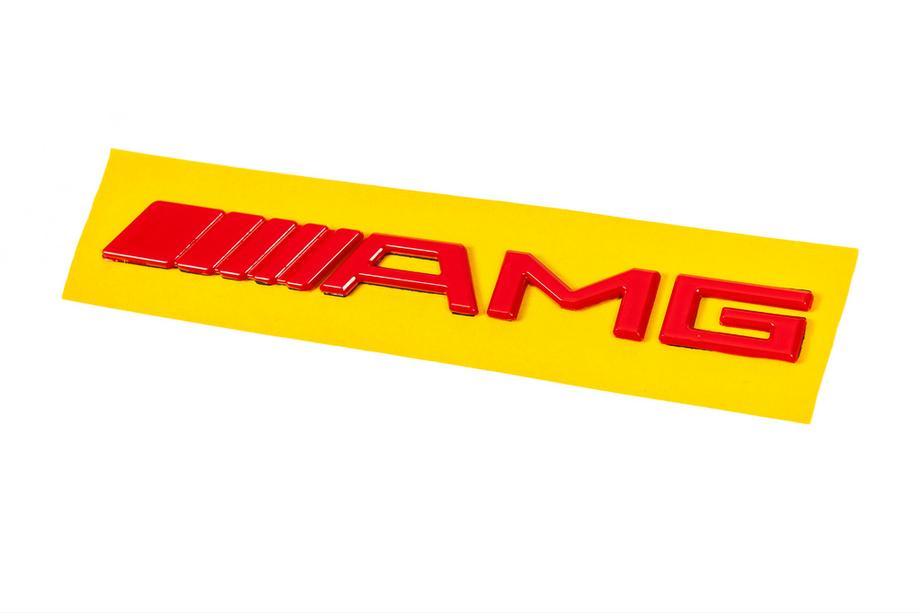 Mercedes-Benz Emblém AMG (20 cm, ABS, červený) Fotografie 1