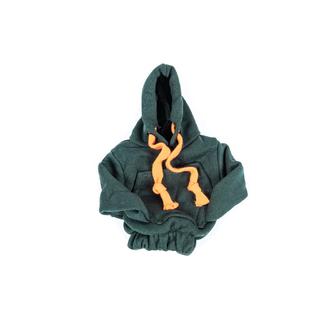Mikina (hoodie) na řadicí páku (zelená, oranžová šňůrka) fotografie 3