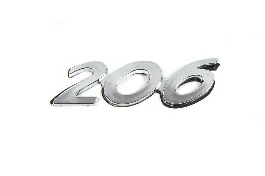Peugeot 206 1998–2024 Nápis 206 (90 mm x 25 mm) Image