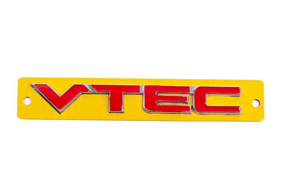 Honda Nápis VTEC červený s chromem (110×15 mm) Image