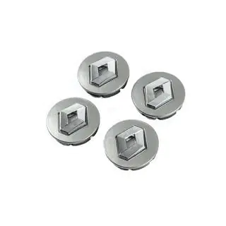 Středové krytky disků šedé 5884 (56 mm na 52 mm, 4 ks)