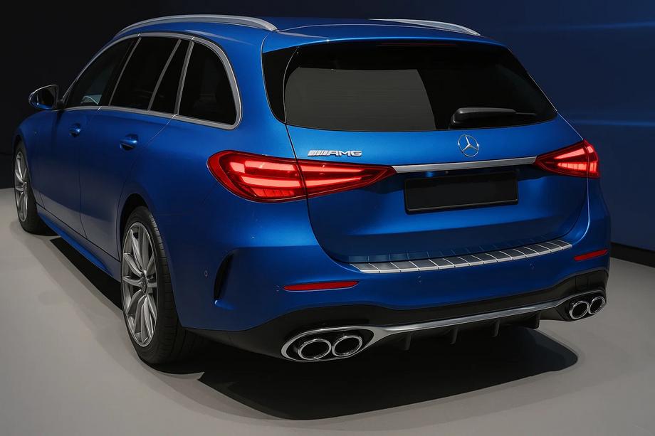 Mercedes C-class W206 2022– Ochranná lišta zadního nárazníku Carmos matná (SW, nerez) Image