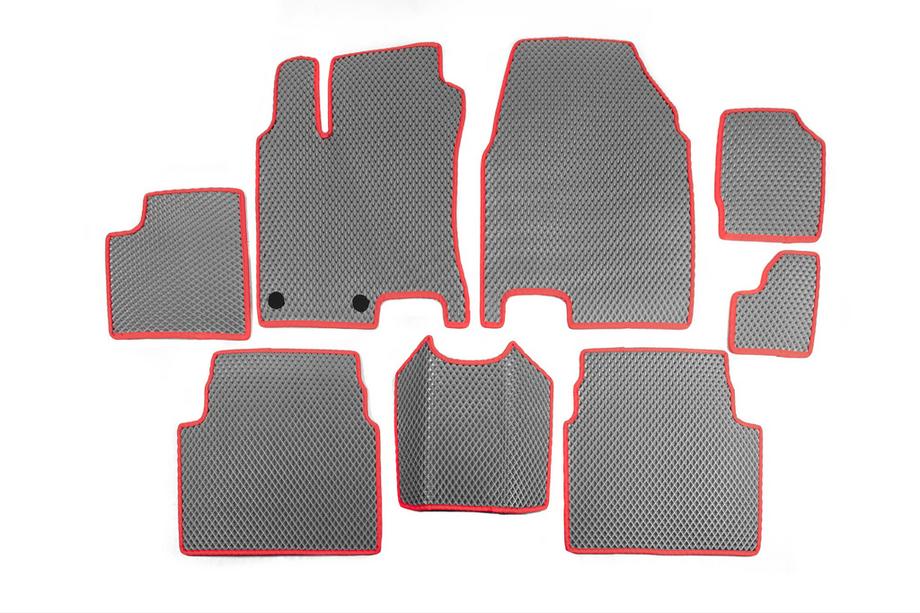 Nissan Qashqai 2010–2014 EVA autokoberce do interiéru pro +2 (3 řady, šedé) Image