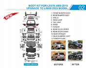 Lexus LX570/450d 2008–2022 Faceliftový kit pro LX600 fotografie 2