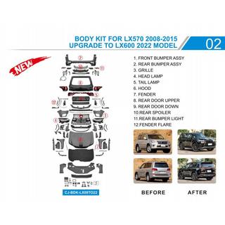 Faceliftový kit pro LX600 Lexus LX570/450d 2008–2022 fotografie 2