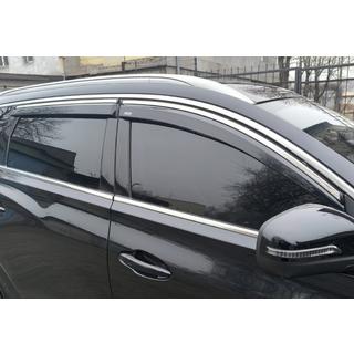 Okenní ofuky s chromovanou lištou (4 ks, Niken) Chery Tiggo 7 2020– fotografie 1