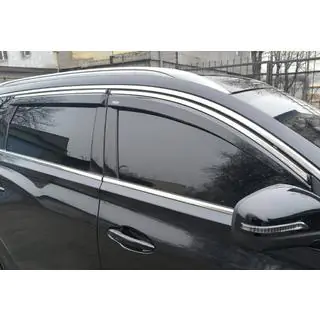 Okenní ofuky s chromovanou lištou (4 ks, Niken) Chery Tiggo 7 2020– fotografie 1