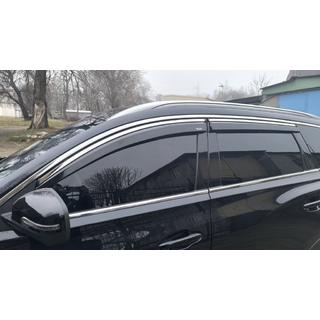 Okenní ofuky s chromovanou lištou (4 ks, Niken) Chery Tiggo 7 2020– fotografie 2