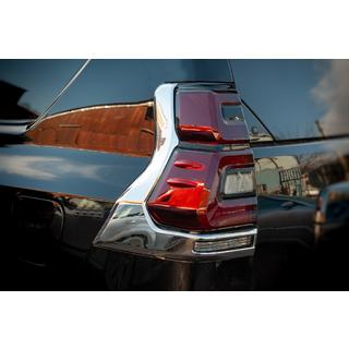 Chromové kryty zadních světel V2 (2 ks, 2018+) Toyota Land Cruiser Prado 150 2009–2023 fotografie 3