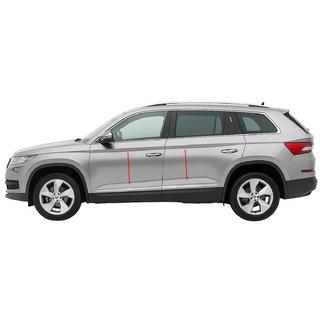Úzká dveřní lišta Carmos (nerez) Skoda Kodiaq 2016–2023 fotografie 1