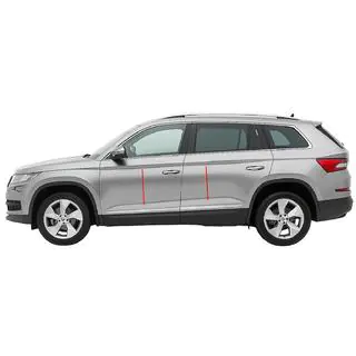 Úzká dveřní lišta Carmos (nerez) Skoda Kodiaq 2016–2023 fotografie 1