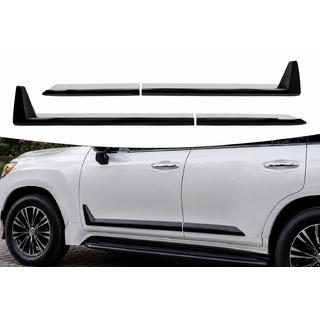 Černé dveřní lišty F-Sport, bílo-černé (4 ks, ABS)
