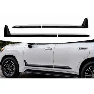 Černé dveřní lišty F-Sport, bílo-černé (4 ks, ABS)