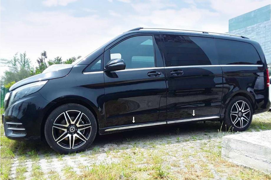 Mercedes Vito/V-class W447 2014– Nerezové lišty na prahy (4 ks) Image
