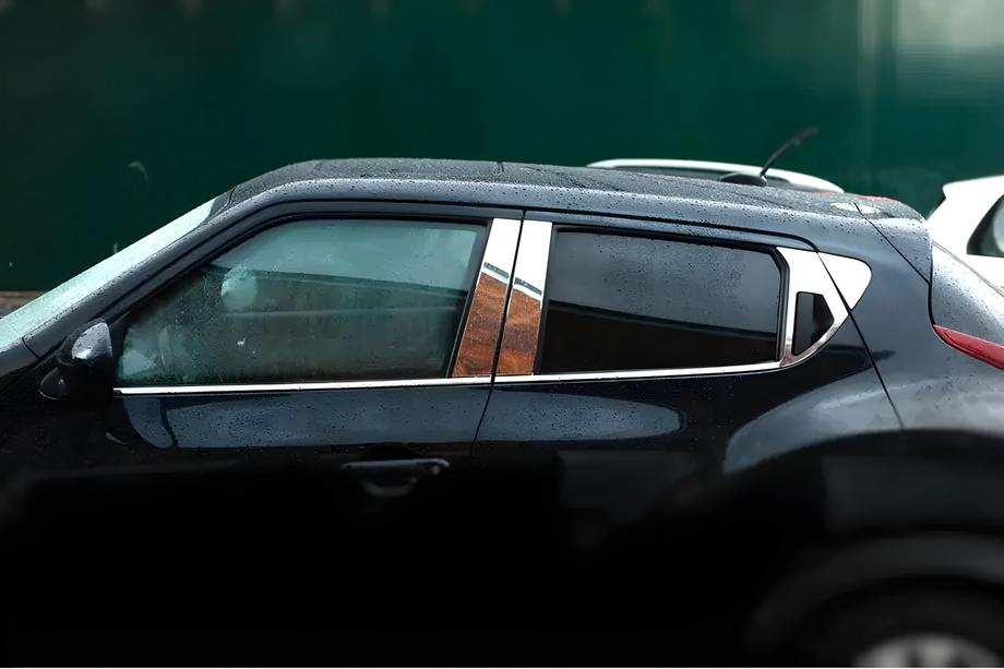 Nissan Juke 2010–2019 Lišty sloupků dveří Omsa Line (6 ks, nerez) Image