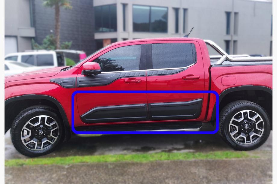 Volkswagen Amarok 2022– Lišty dveří EuroCap (6 ks, ABS) Image