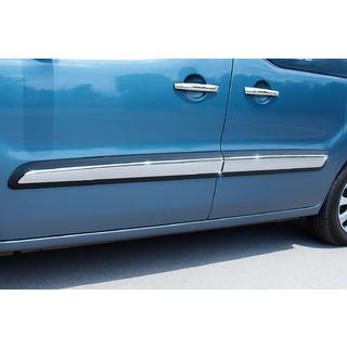 Nerezové lišty na dveře (4 ks) Peugeot Partner Tepee 2008–2018 fotografie 1