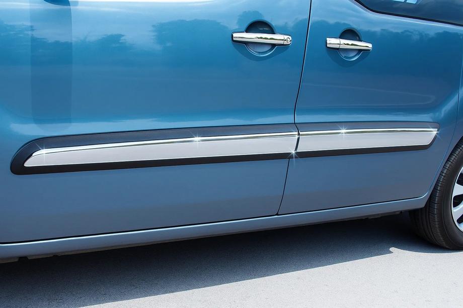Peugeot Partner Tepee 2008–2018 Nerezové lišty na dveře (4 ks) OmsaLine – italská nerezová ocel Image