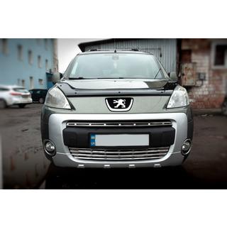 Nerezové lišty na masku chladiče (2 ks) Peugeot Partner Tepee 2008–2018 fotografie 1
