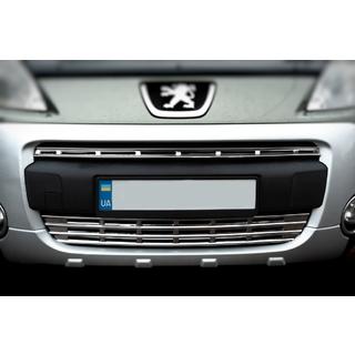 Nerezové lišty na masku chladiče (2 ks) Peugeot Partner Tepee 2008–2018 fotografie 3