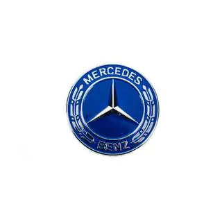 Záslepka místo emblému na kapotu Mercedes (modrá, 57 mm) fotografie 2
