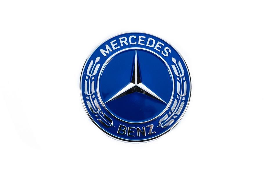 Mercedes-Benz Záslepka místo emblému na kapotu Mercedes (modrá, 57 mm) Fotografie 2