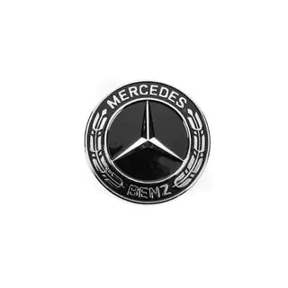 Záslepka místo emblému na kapotu Mercedes (černá, 57 mm) fotografie 2