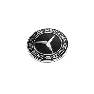 Záslepka místo emblému na kapotu Mercedes (černá, 57 mm) fotografie 1