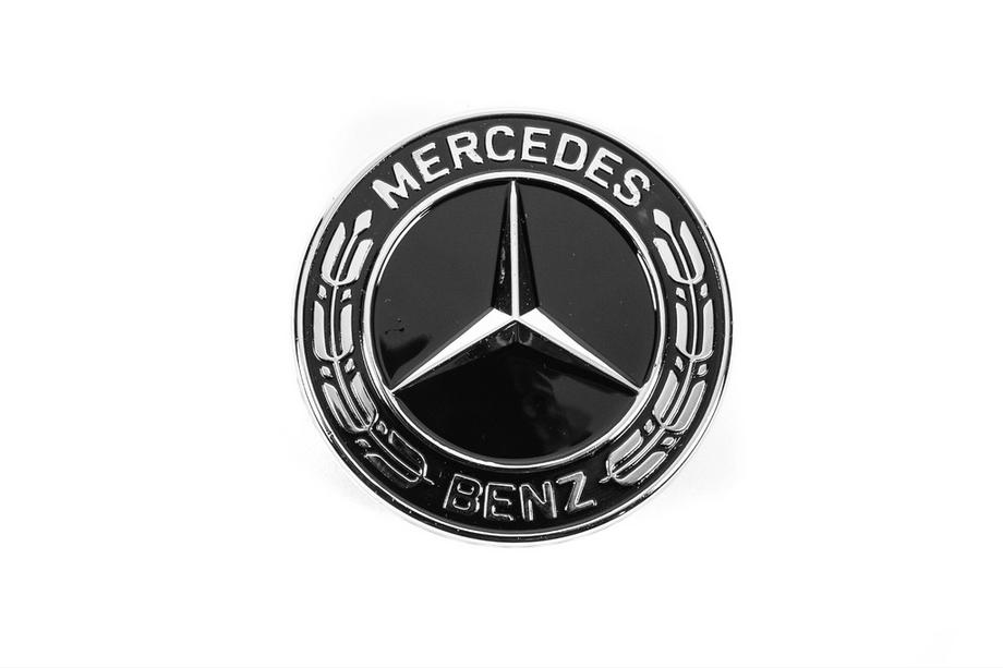 Mercedes-Benz Záslepka místo emblému na kapotu Mercedes (černá, 57 mm) Fotografie 2