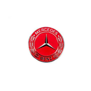 Záslepka místo emblému na kapotu Mercedes (červená, 57 mm) fotografie 1