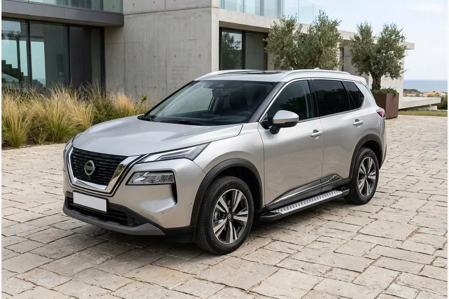 Nissan X-trail T33/Rogue 2022– Boční nášlapy Allmond Grey (2 ks, hliník) Image