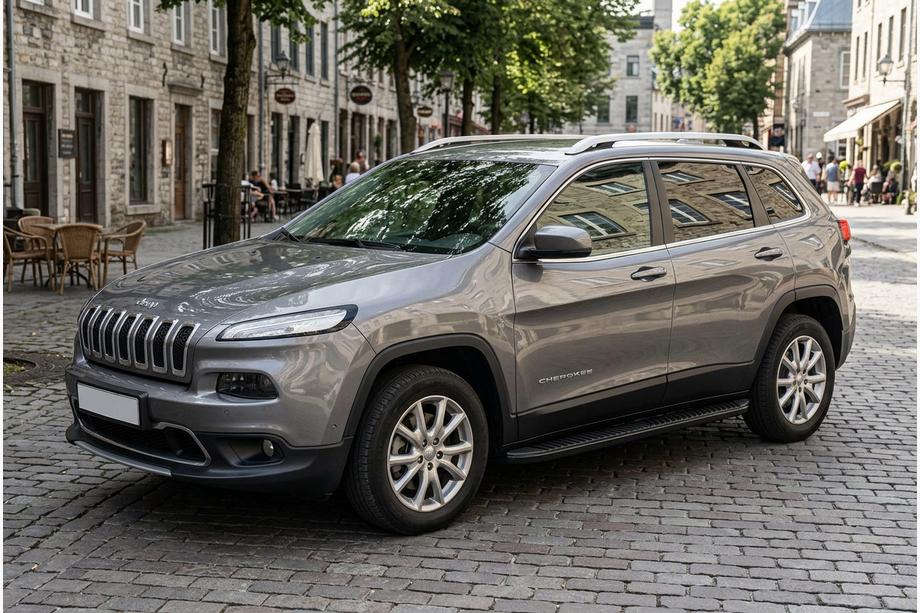 Jeep Cherokee KL 2013– Boční nášlapy Tayga Black (2 ks, hliník) Fotografie 1