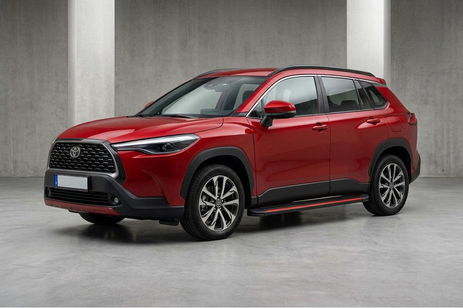 Toyota Corolla Cross 2020– Boční prahy Maya Red (2 ks, hliník) Image