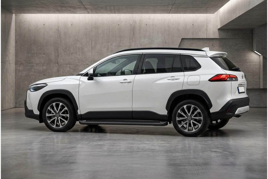 Toyota Corolla Cross 2020– Boční prahy Allmond Black (2 ks, hliník) Image