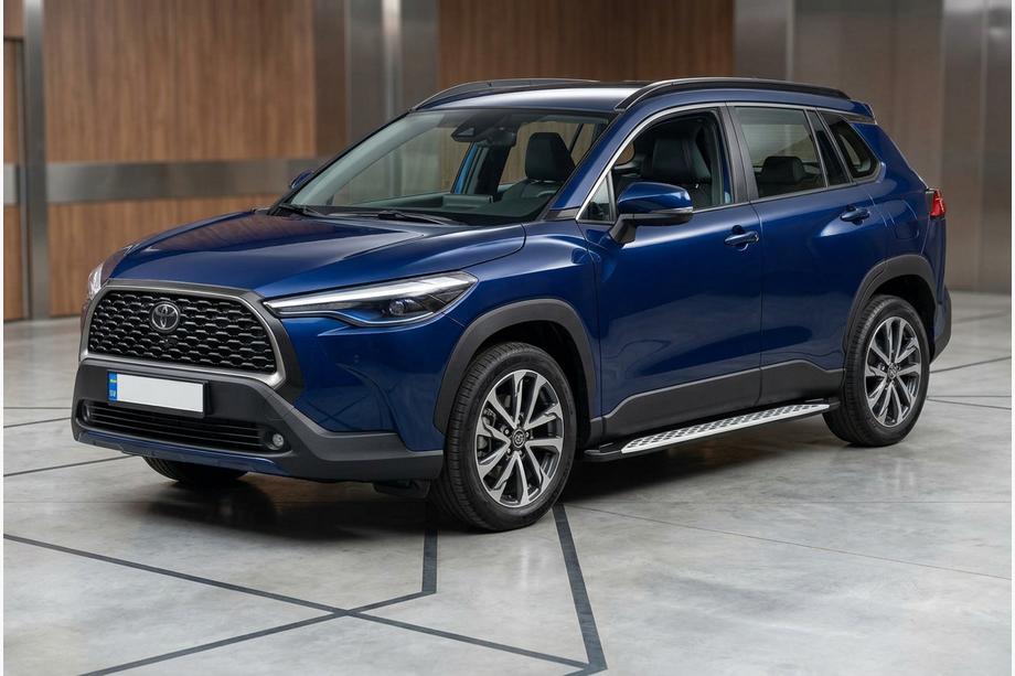 Toyota Corolla Cross 2020– Boční prahy Shining V1 (2 ks, hliník) Image