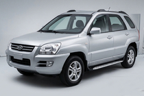 Kia Sportage 2004–2010 Boční prahy Shining V1 (2 ks, hliník) fotografie 1