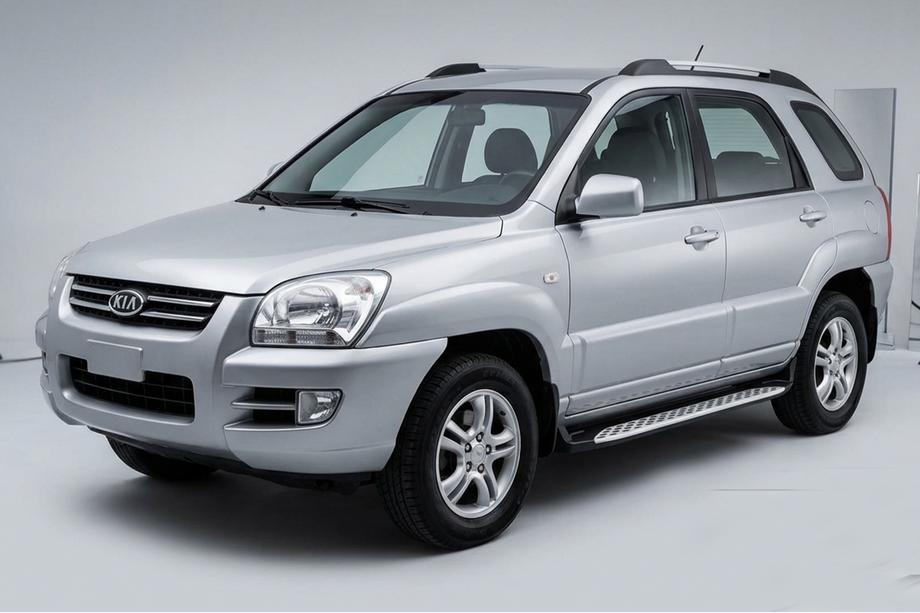 Kia Sportage 2004–2010 Boční prahy Shining V1 (2 ks, hliník) Image
