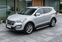 Hyundai Santa Fe 3 2012–2018 Boční prahy Shining V1 (2 ks, hliník) fotografie 1