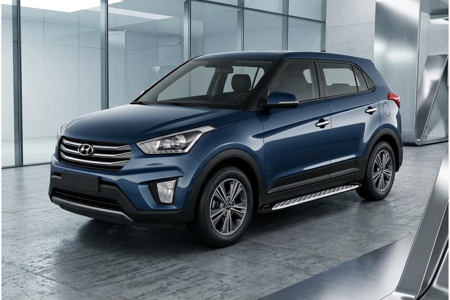 Hyundai Creta 2014–2020 Boční prahy Shining V1 (2 ks, hliník) Image