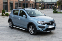 Dacia Sandero 2013–2020 Boční prahy Shining V1 (2 ks, hliník) fotografie 1