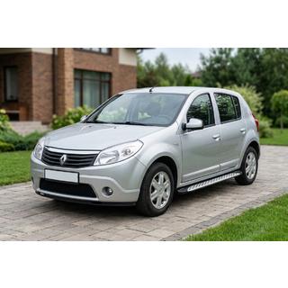 Boční prahy Shining V1 (2 ks, hliník) Renault Sandero 2007–2013 fotografie 1