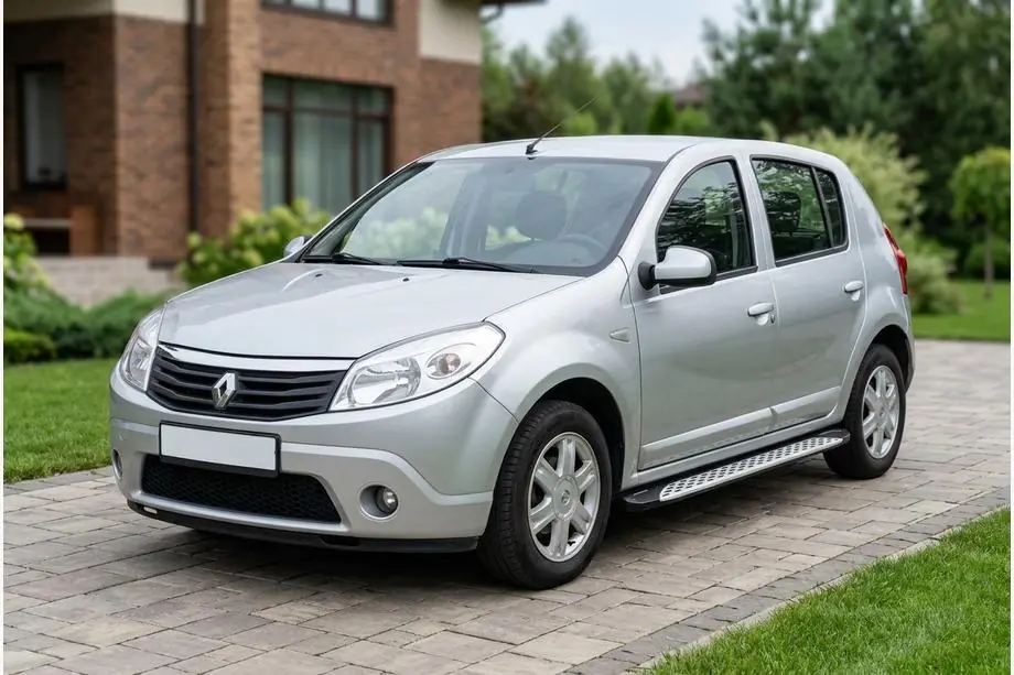 Renault Sandero 2007–2013 Boční prahy Shining V1 (2 ks, hliník) Image
