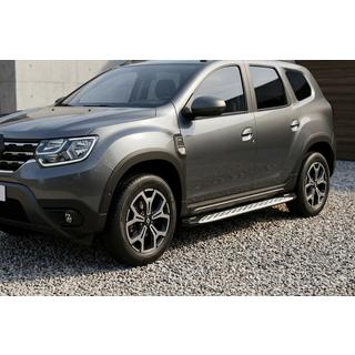 Boční prahy Shining V1 (2 ks, hliník) Renault Duster 2018–2024 fotografie 1