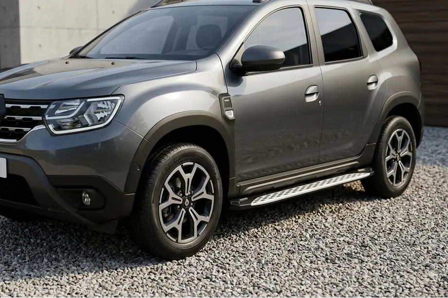 Renault Duster 2018–2024 Boční prahy Shining V1 (2 ks, hliník) Image
