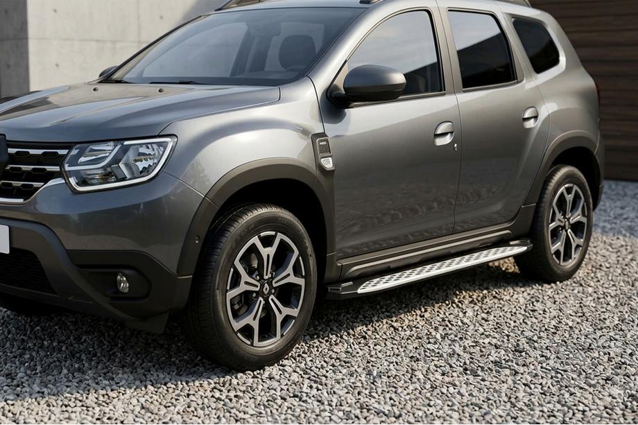 Dacia Duster 2018–2024 Boční prahy Shining V1 (2 ks, hliník) Image