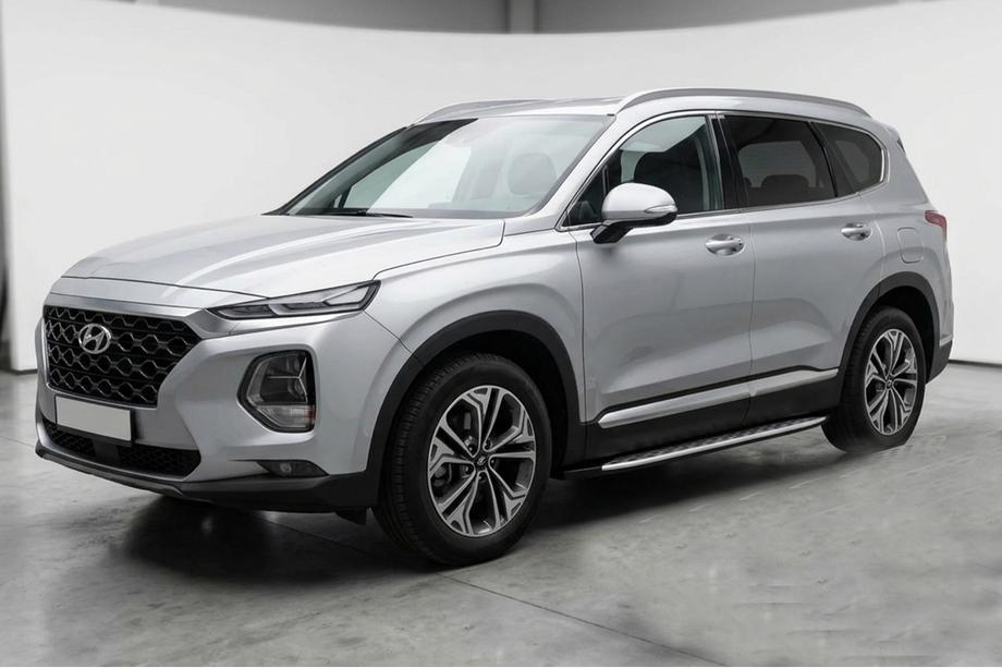 Hyundai Santa Fe 4 2018–2023 Boční prahy Shining V1 (2 ks, hliník) Image
