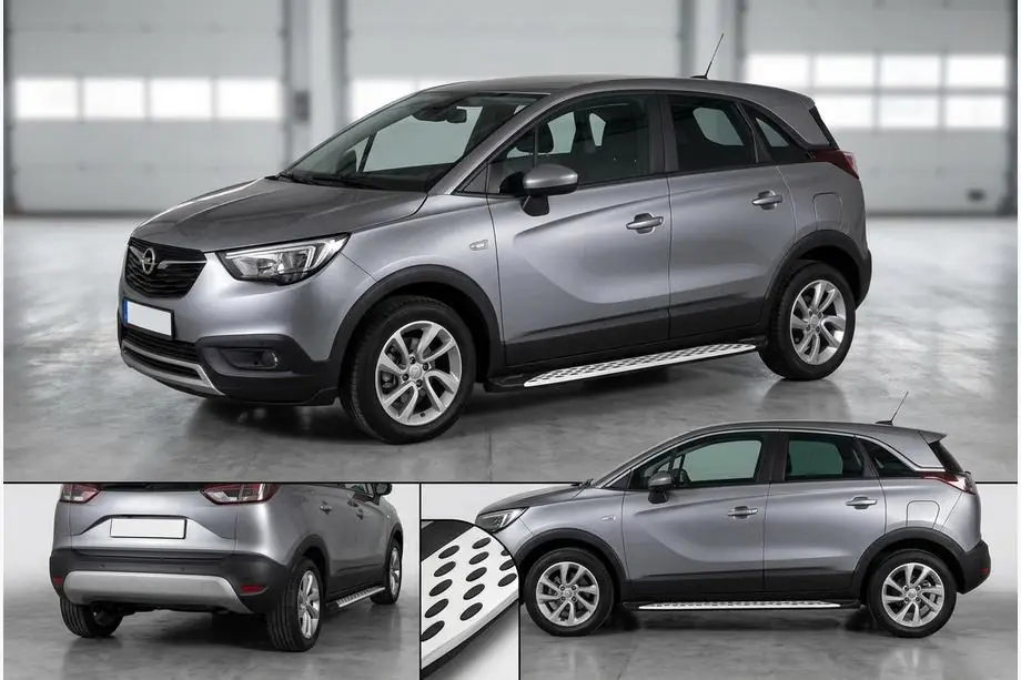 Opel Crossland X 2017–2024 Boční prahy Shining V1 (2 ks, hliník) Image