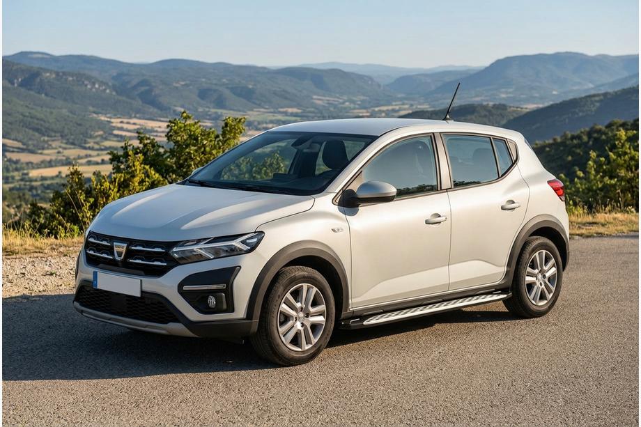Dacia Sandero 2021– Boční prahy Shining V1 (2 ks, hliník) Image
