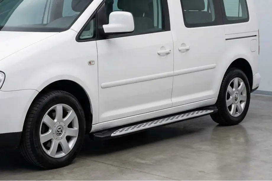 Volkswagen Caddy 2010–2015 Boční prahy Shining V1 (2 ks, hliník) Image